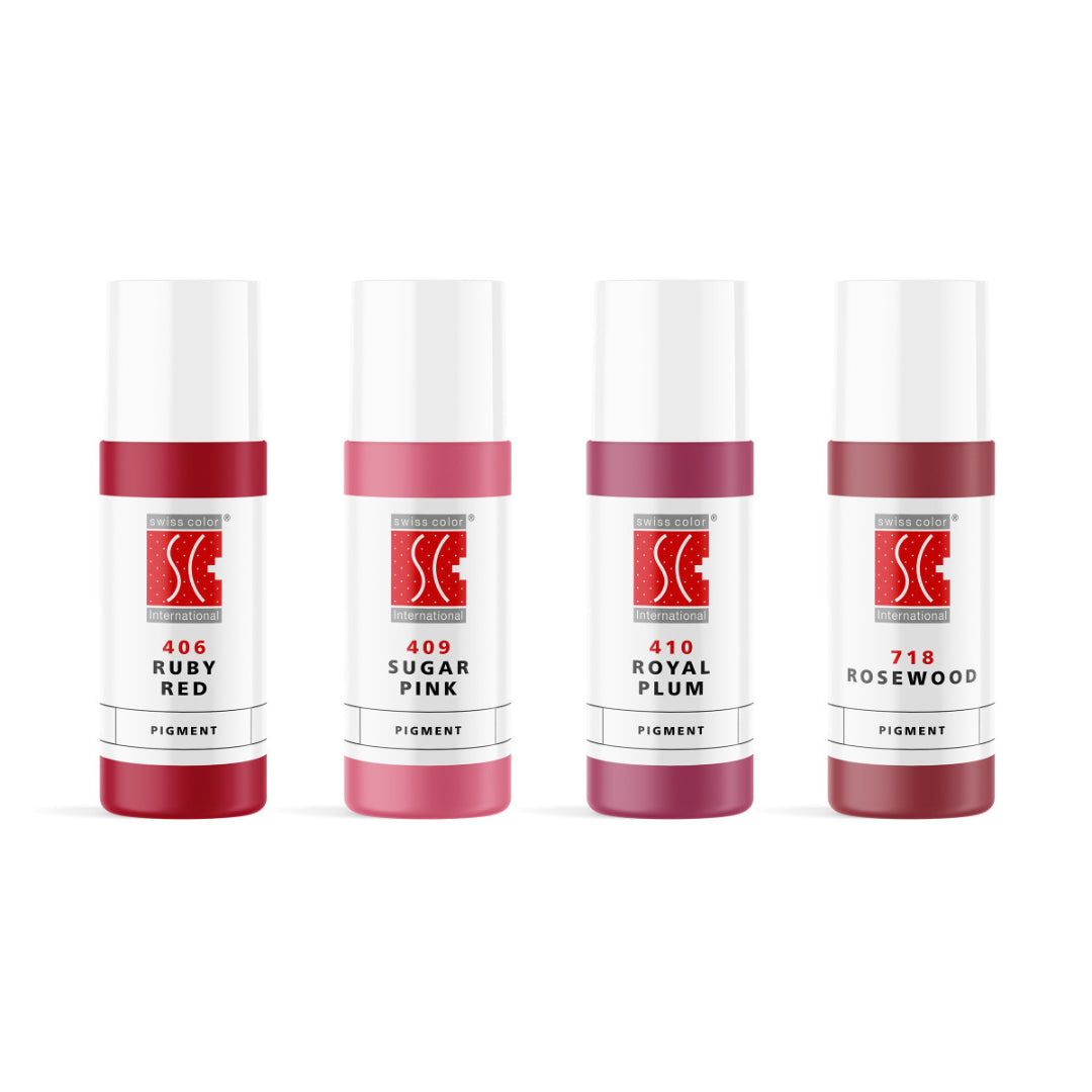 Set Swiss Color Lips Obsession: quattro flaconi di pigmenti PMU per labbra
