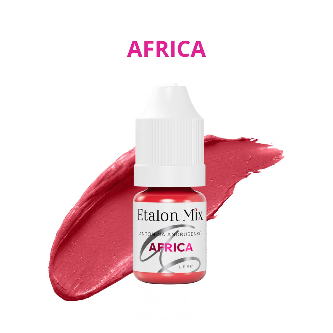 Etalon Mix Africa pigmento PMU labbra – flacone e campione colore