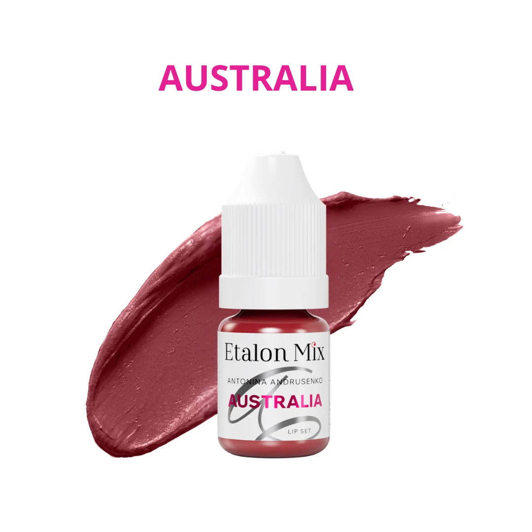 Etalon Mix Australia pigmento PMU labbra – flacone e campione colore