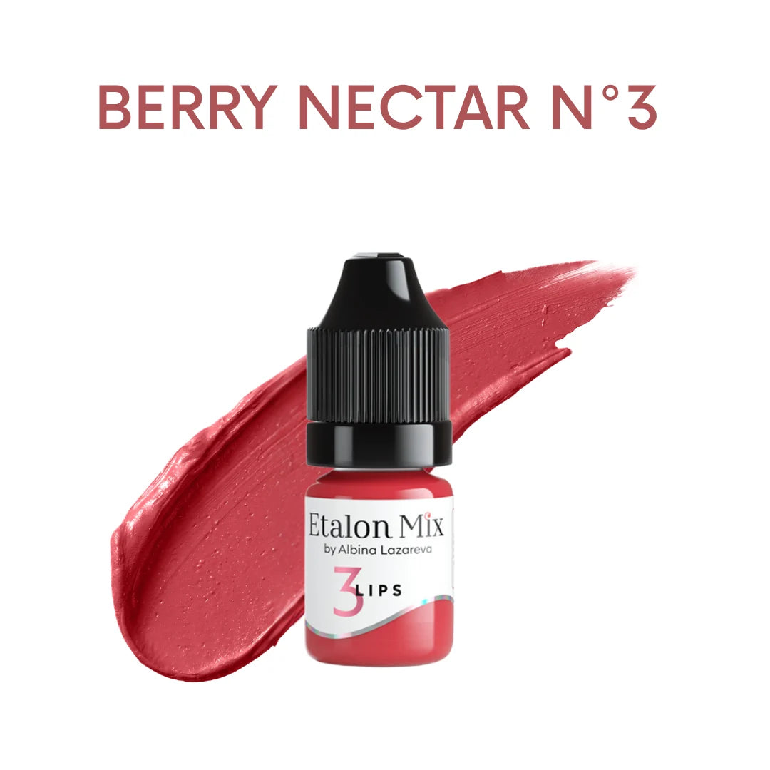 Etalon Mix Berry Nectar N°3 pigmento PMU labbra – flacone e campione colore