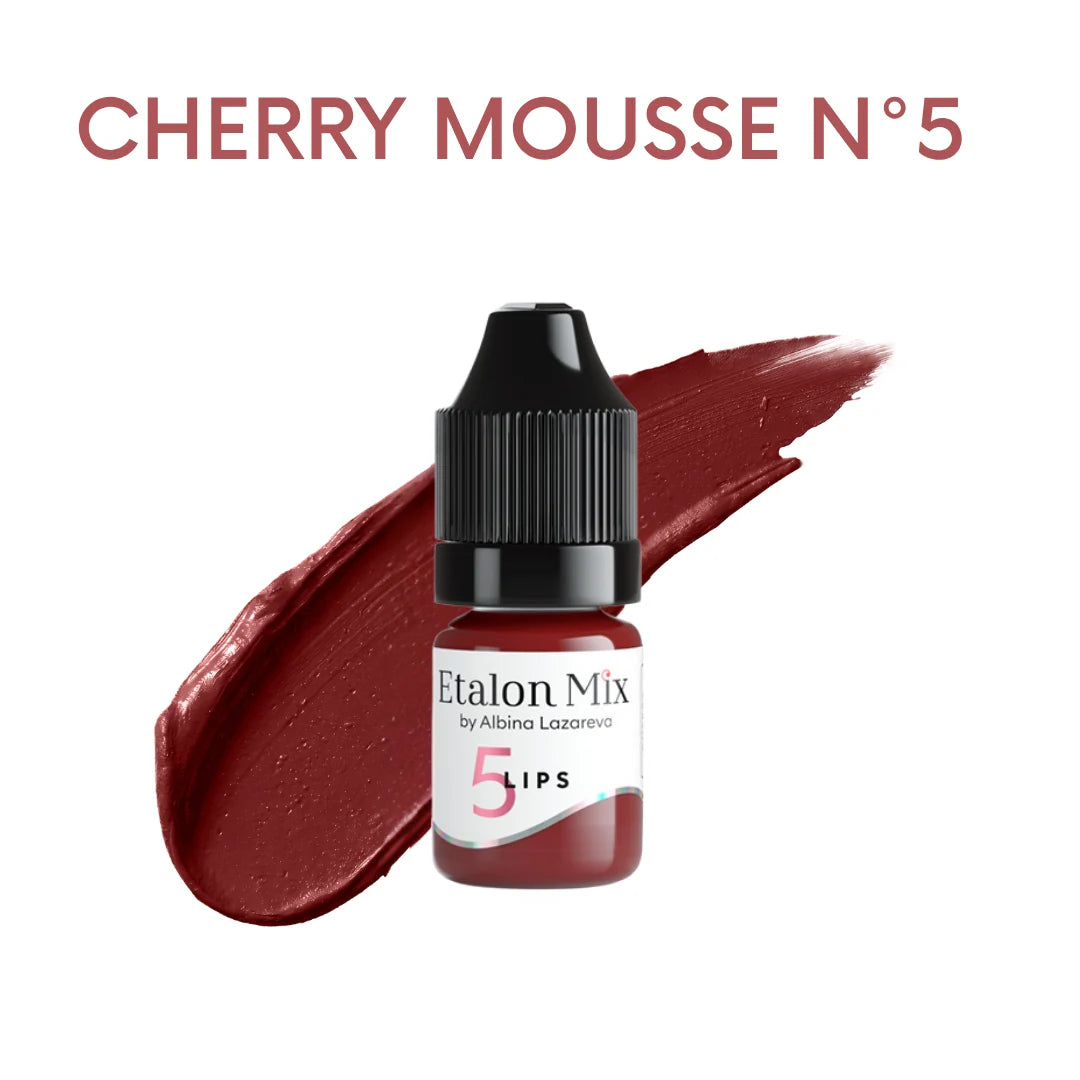 Etalon Mix Cherry Mousse N°5 PMU Lippenpigment – Flakon und Farbmuster