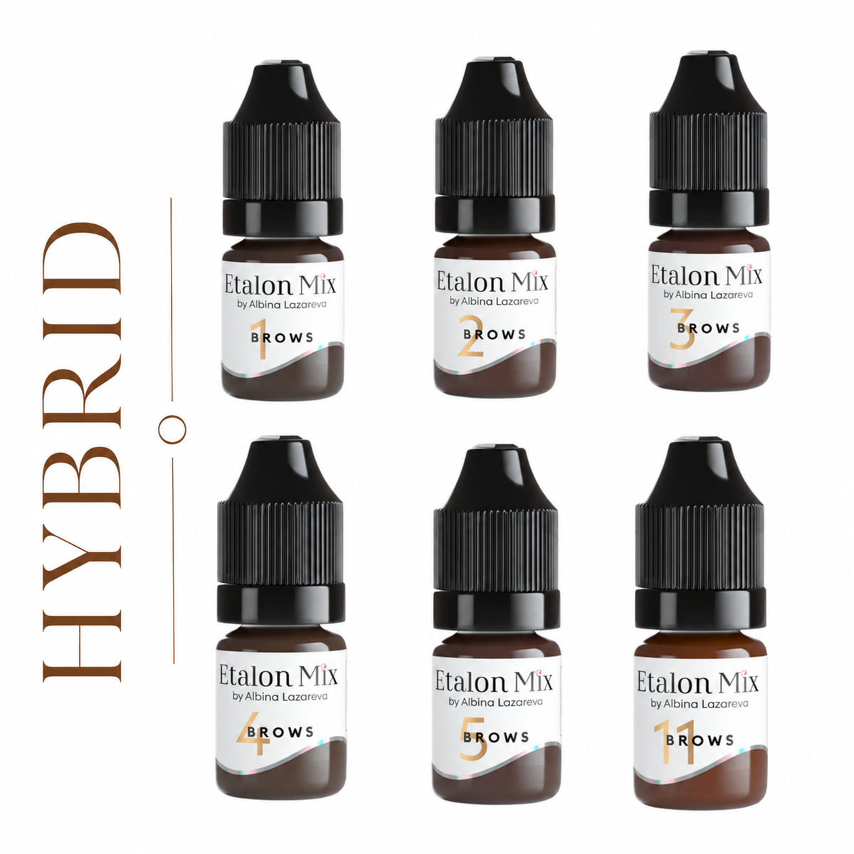 Etalon Mix Dark Chocolate N°5 – Farbpalette der Hybridlinie für Augenbrauen