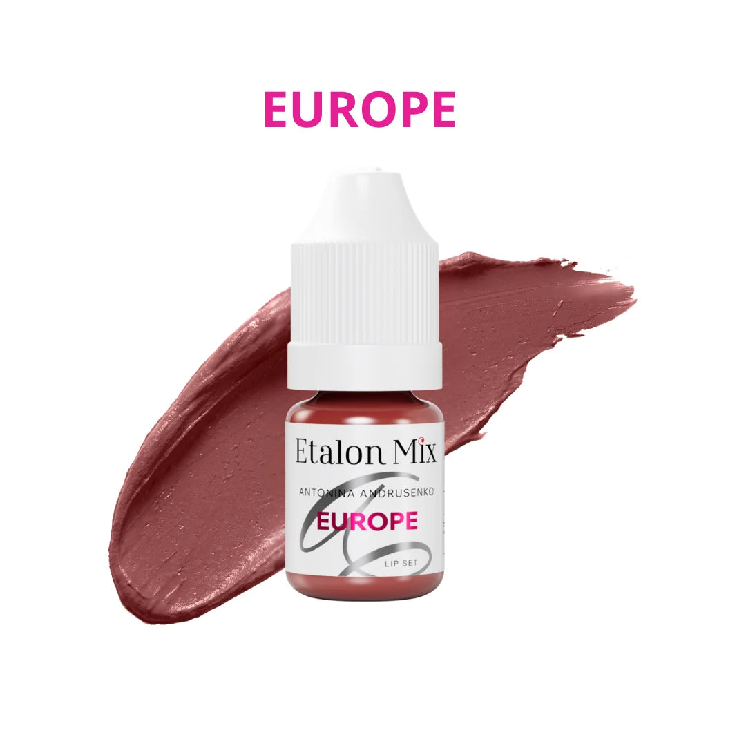 Etalon Mix Europe PMU Lippenpigment – Flakon und Farbmuster