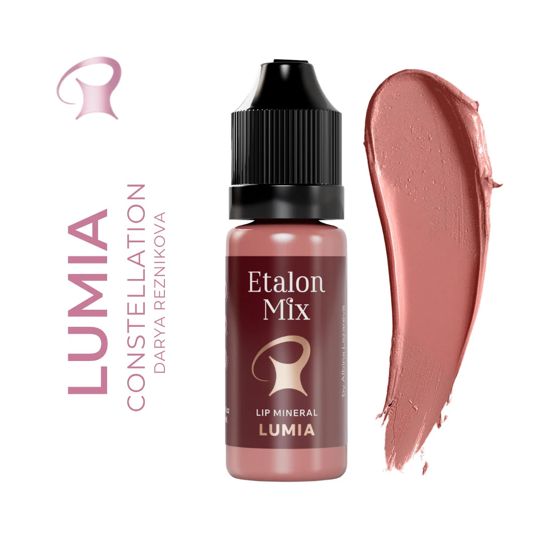 Etalon Mix Favor Lumia PMU Lippenpigment – Flakon und Farbmuster