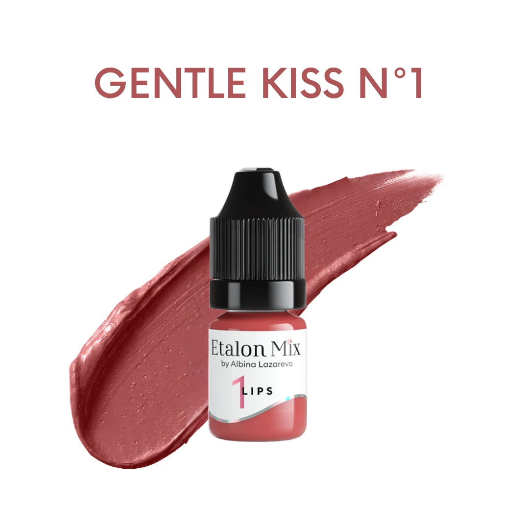 Etalon Mix Gentle Kiss N°1 pigmento PMU labbra – flacone e campione colore