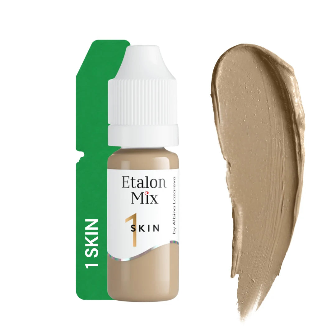 Etalon Mix Skin 1 PMU Camouflage Pigment – Flakon und Farbmuster