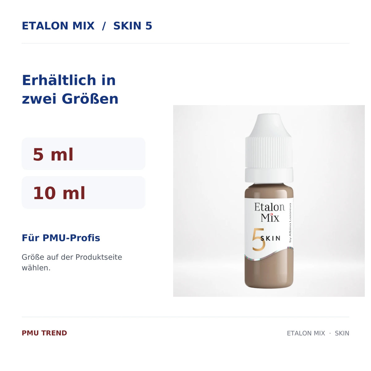Etalon Mix Skin 5 – Größen 5 ml und 10 ml für PMU Camouflage-Pigment