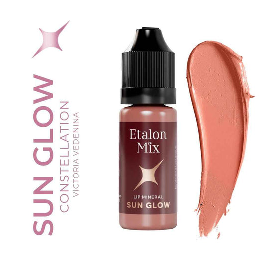 Swatch pesca chiaro caldo del pigmento PMU Etalon Mix Favor Sun Glow