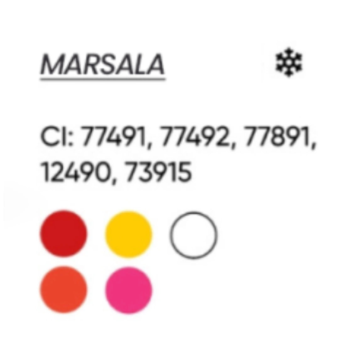 FACE Marsala: tavola con codici CI e caratteristiche cromatiche