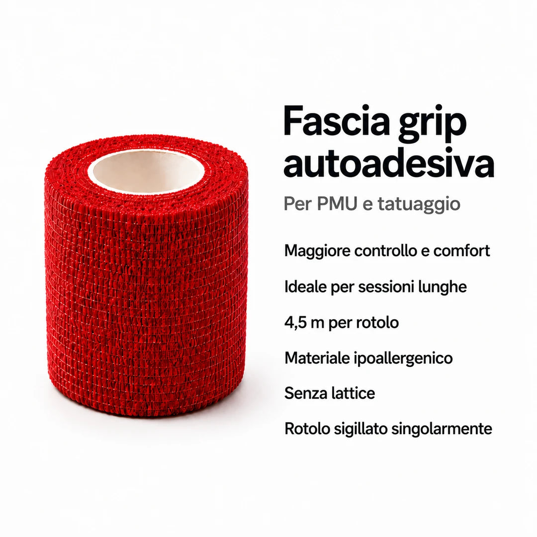 Fascia grip autoadesiva rossa per PMU – caratteristiche della fascia grip