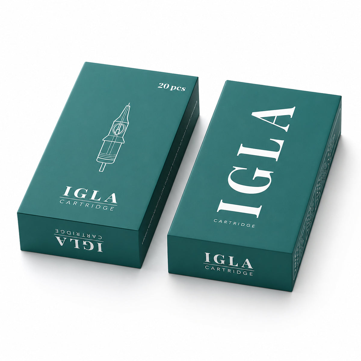 Confezione nera IGLA Cartridge da 20 cartucce per trucco permanente.