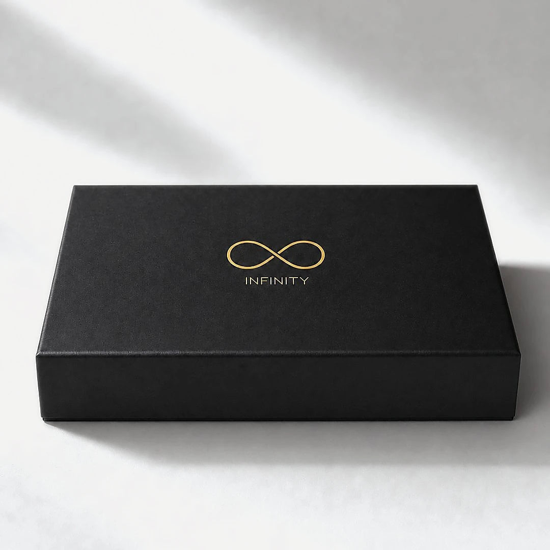 Confezione nera Infinity Mini con logo Infinity