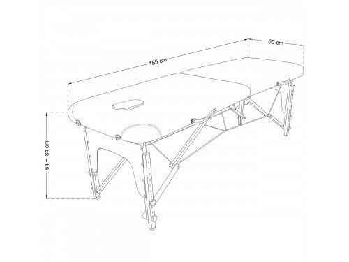 Lettino pieghevole in legno