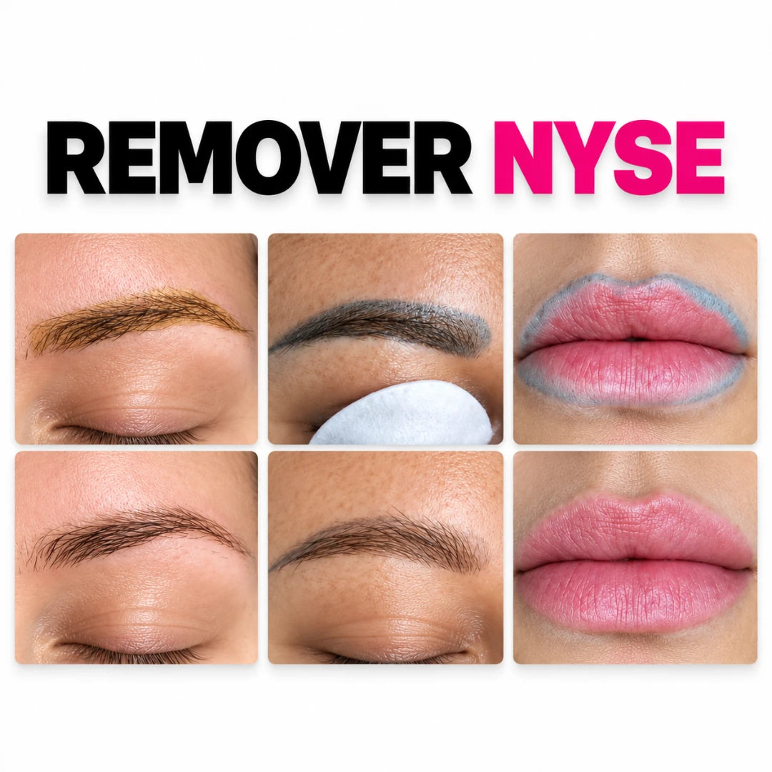 NYSE Remover, confronti fotografici di sopracciglia e labbra