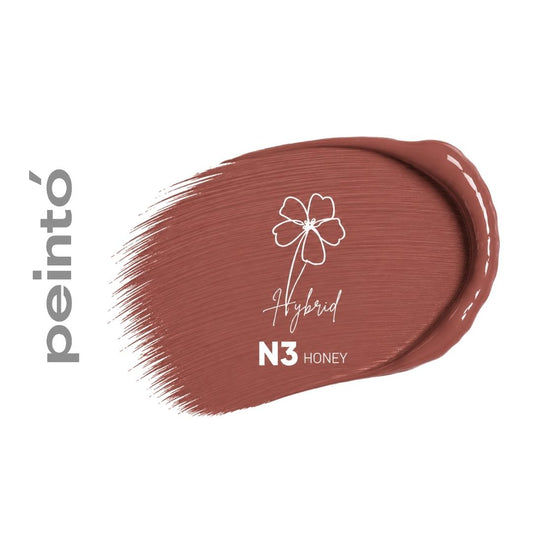 Swatch Peintó N3 Honey, pigmento ibrido PMU color nude caldo.