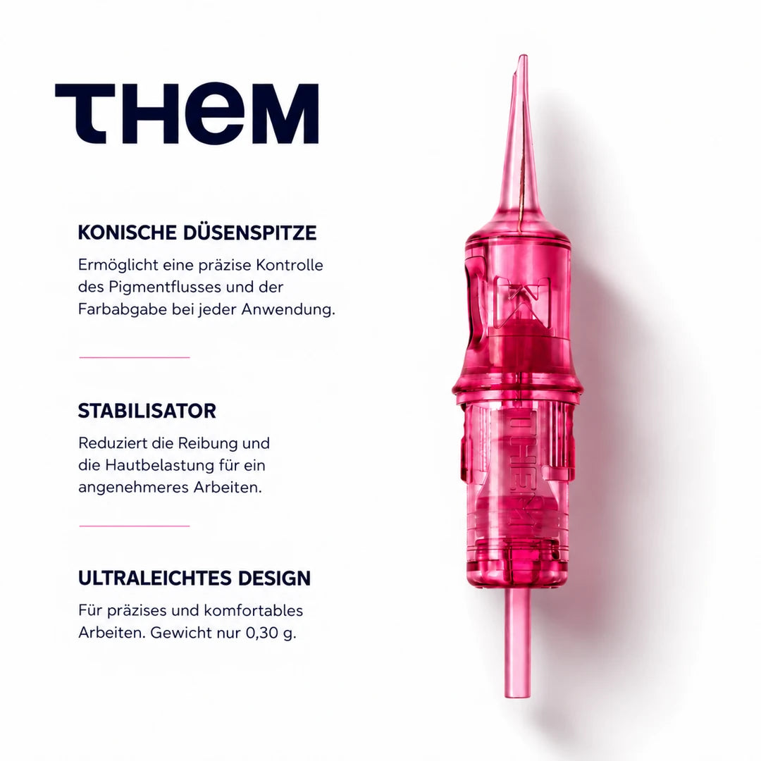 THEM rosa Serie: konische Düsenspitze, Stabilisator und leichtes Design
