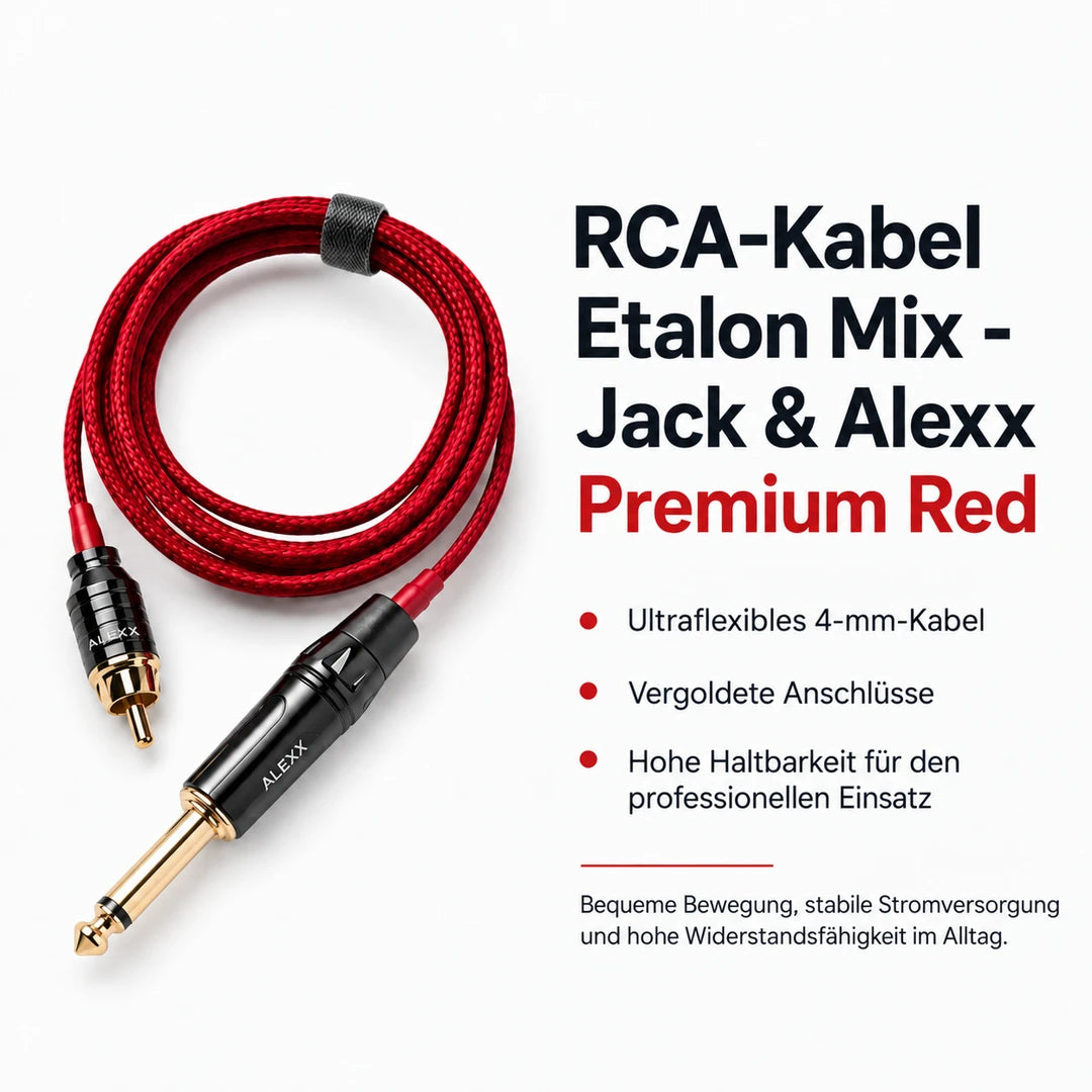 RCA-Kabel Etalon Mix Jack & Alexx Premium Red – Kabeleigenschaften