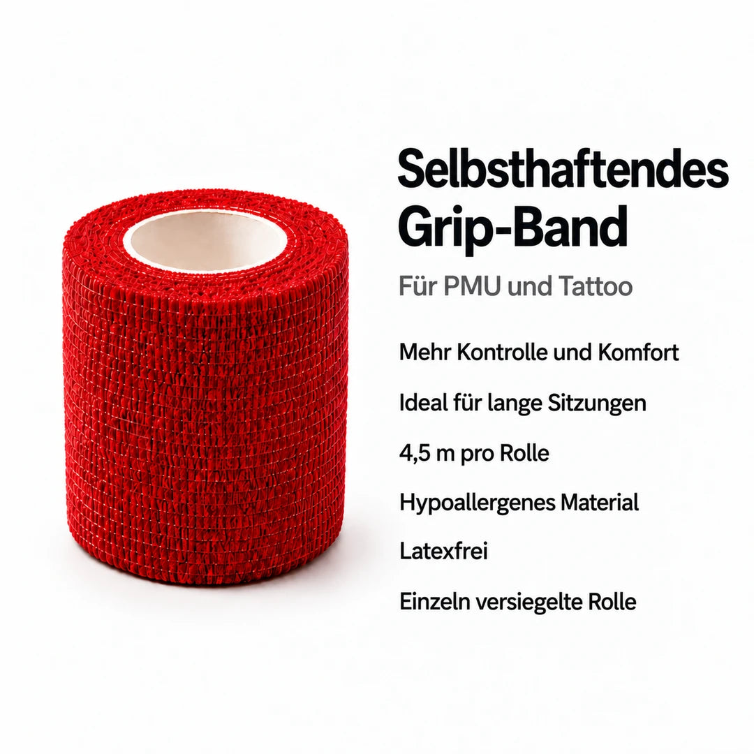 Rotes selbsthaftendes Grip-Band für PMU – Eigenschaften des Grip-Bands