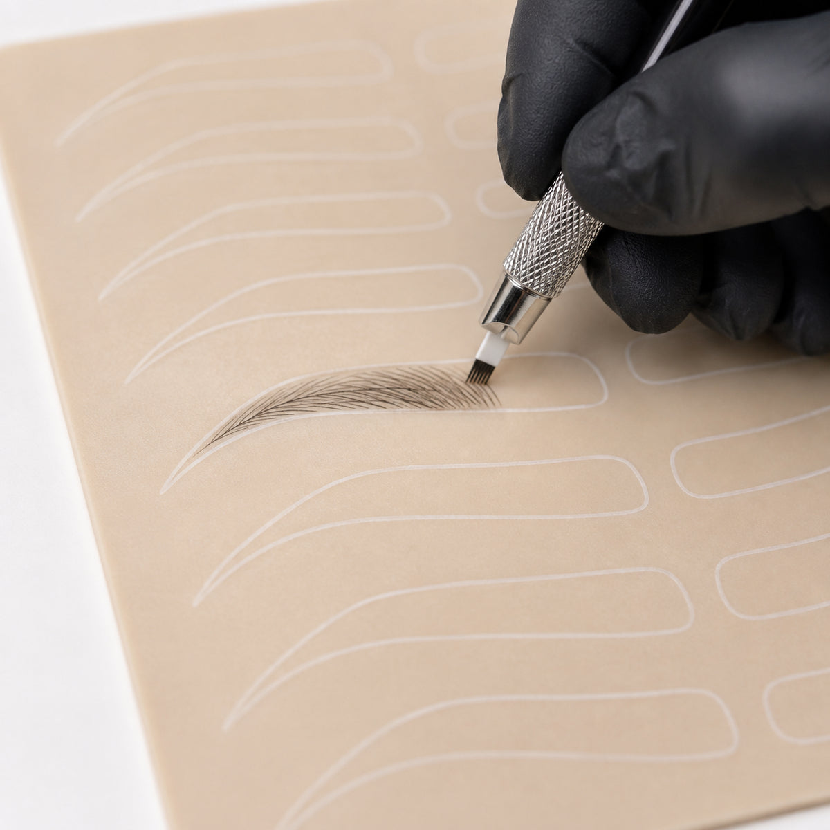 Silikon-Übungsmatte für Augenbrauen-PMU – Mapping und Microblading