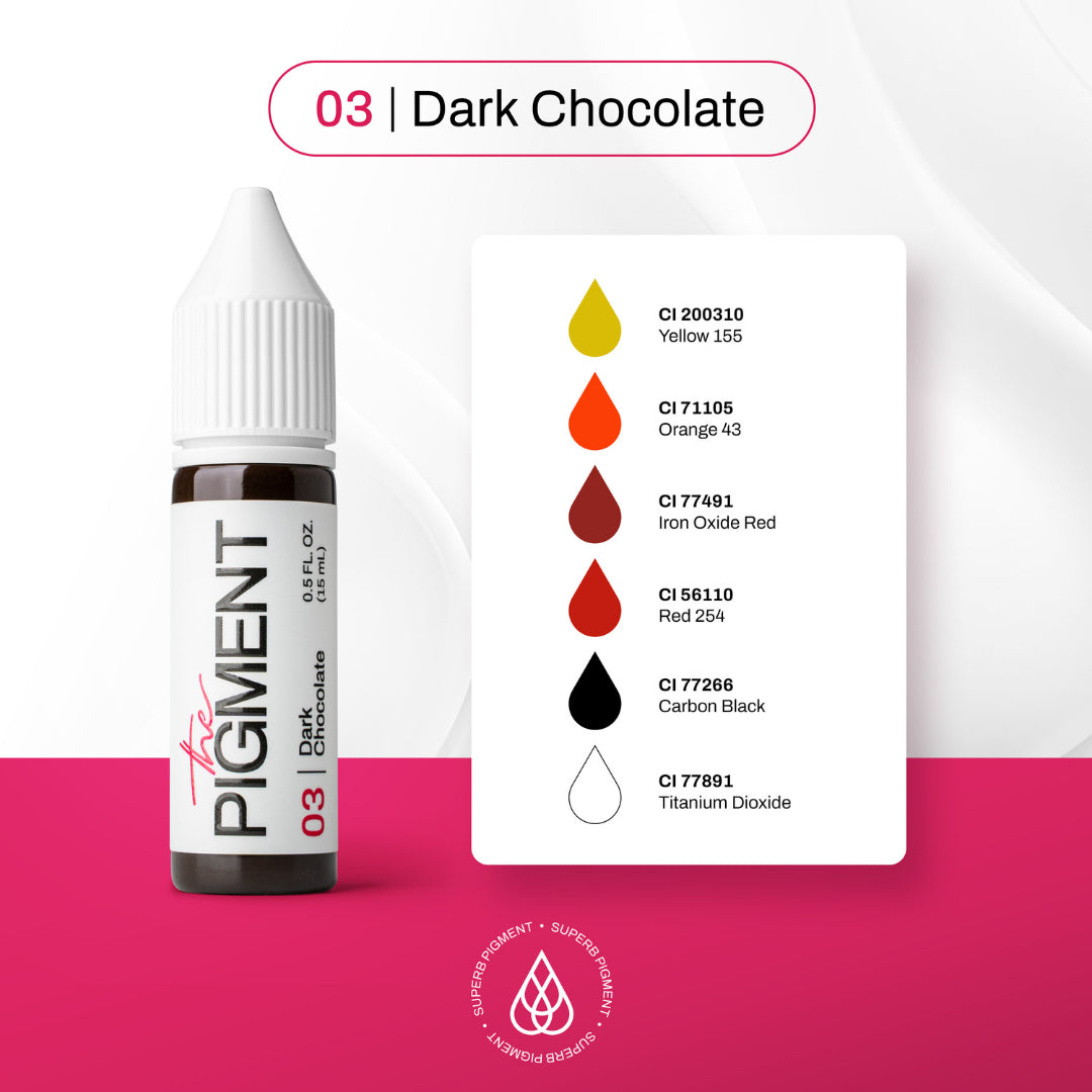 The Pigment 03 Dark Chocolate – PMU-Augenbrauenpigment schokoladenbraun