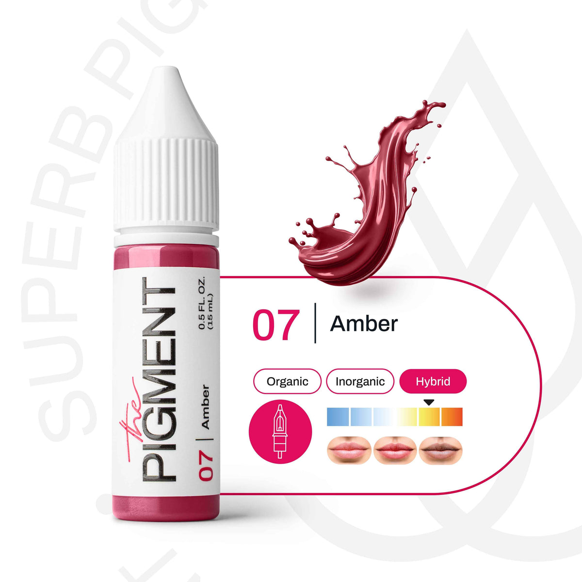 The Pigment 07 Amber – warmes, leuchtendes PMU-Lippenpigment