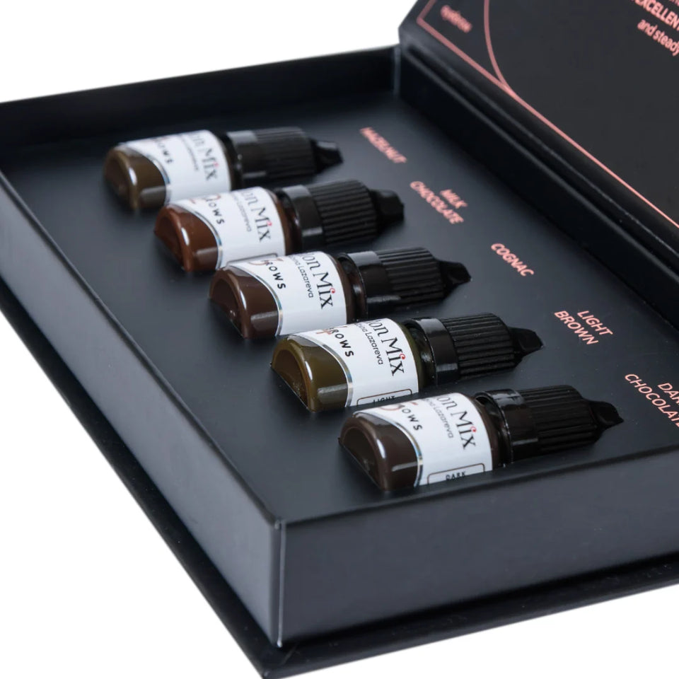Etalon Mix Hybrid Farbpalette zur Auswahl von PMU-Augenbrauenpigmenten