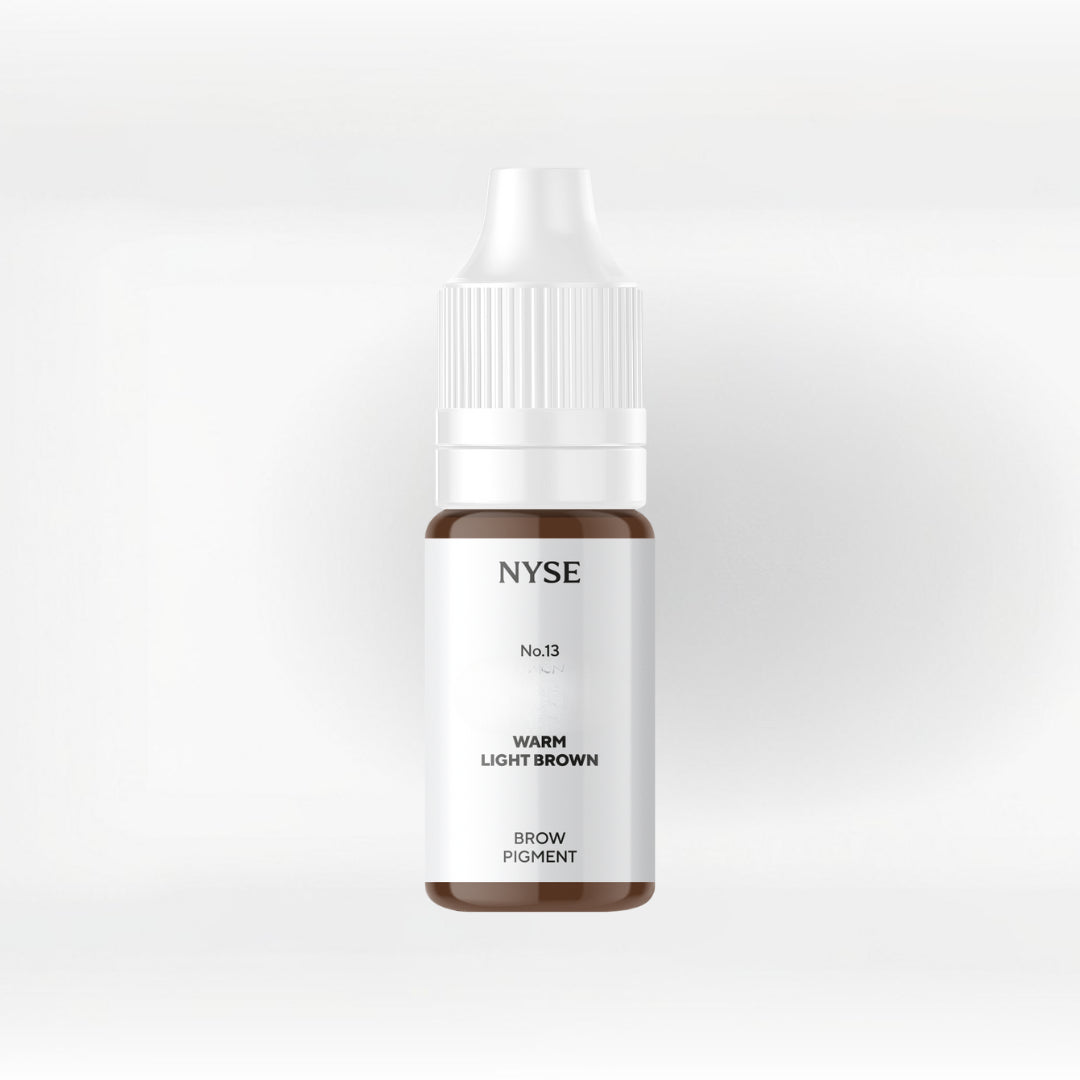 NYSE N°13 Warm Light Brown – Mineralisches PMU-Augenbrauenpigment in warmem Hellblond
