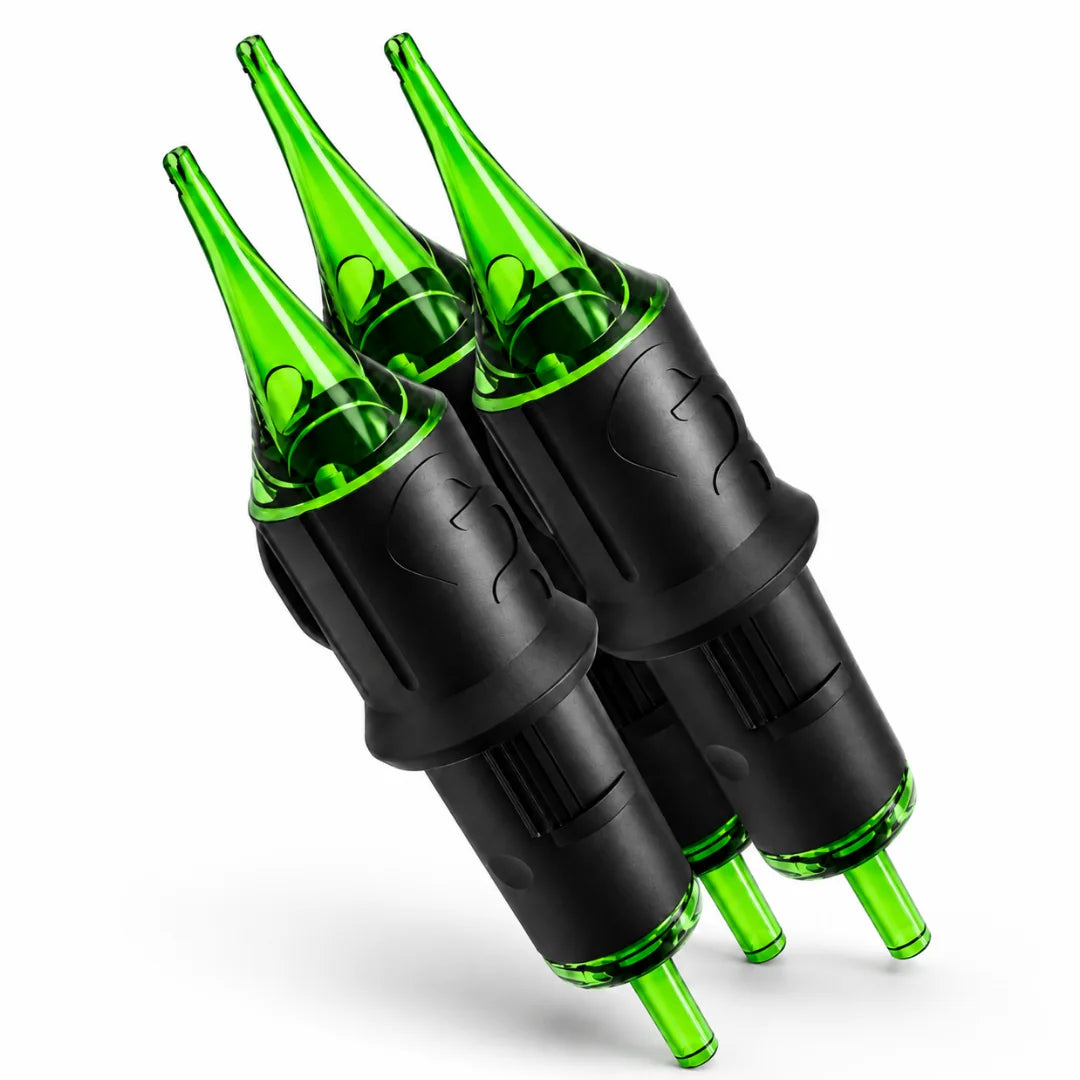 CM Supply: zwei schwarze Soft-Nadelmodule mit grüner Spitze