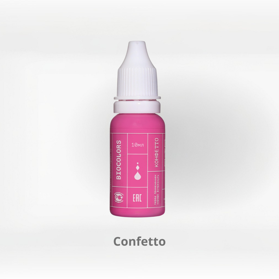 Biocolors Confetto – pigmento PMU labbra fucsia freddo intenso (15 ml)