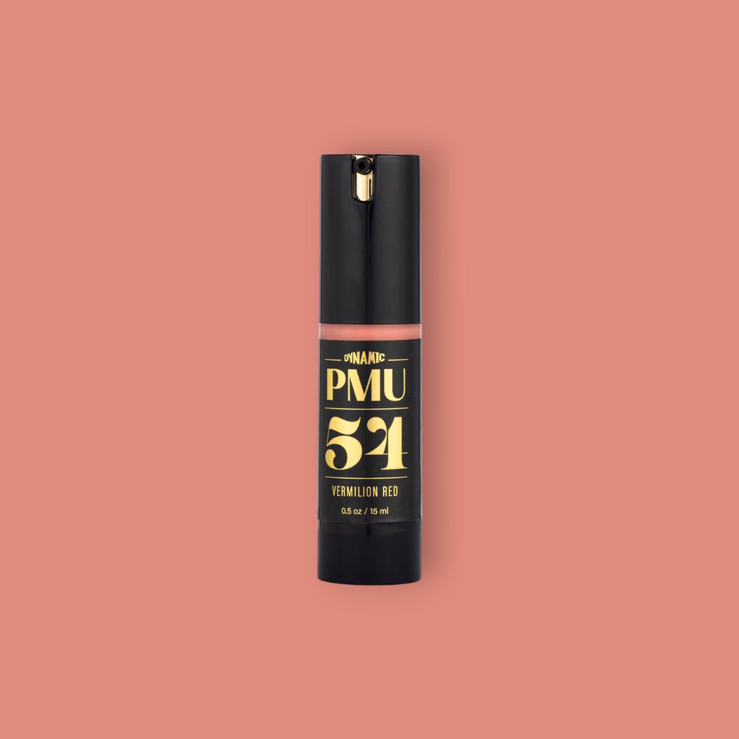Dynamic 54 Vermilion Red – Warmes rosa-orangenes Lippen-PMU-Pigment