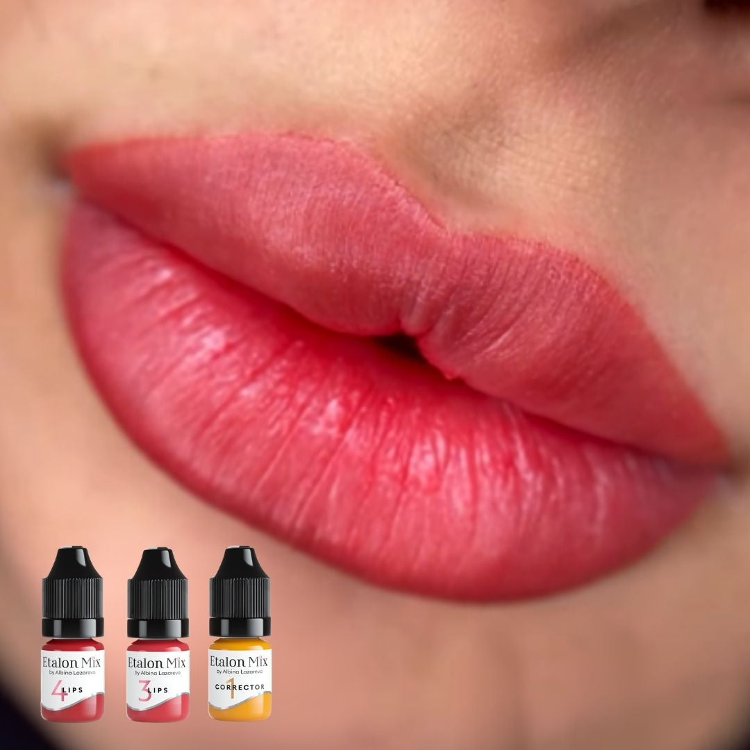 Risultato labbra con Etalon Mix 3, 4 e Corrector.
