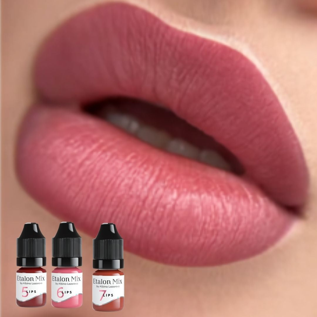 Risultato labbra con Etalon Mix 5, 6 e 7.

