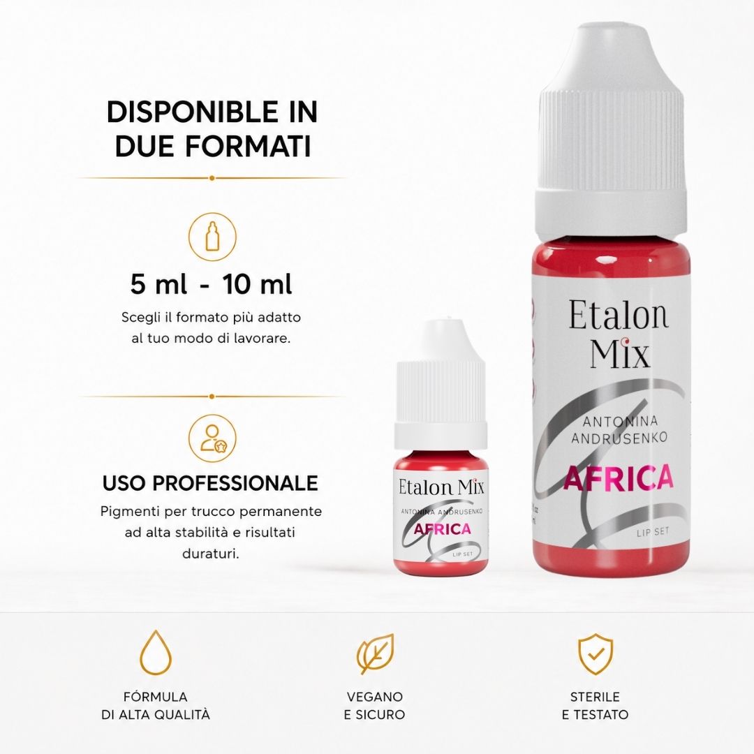 Etalon Mix Africa Lip Set disponibile in formato 5 ml e 10 ml