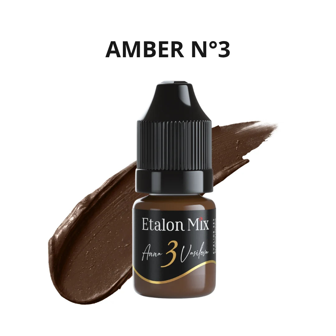 Etalon Mix Amber N°3 pigmento PMU occhi – flacone e campione colore