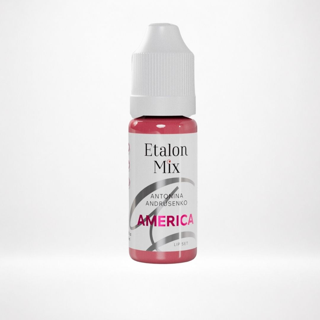 Flacone Etalon Mix America pigmento PMU labbra rosa polveroso
