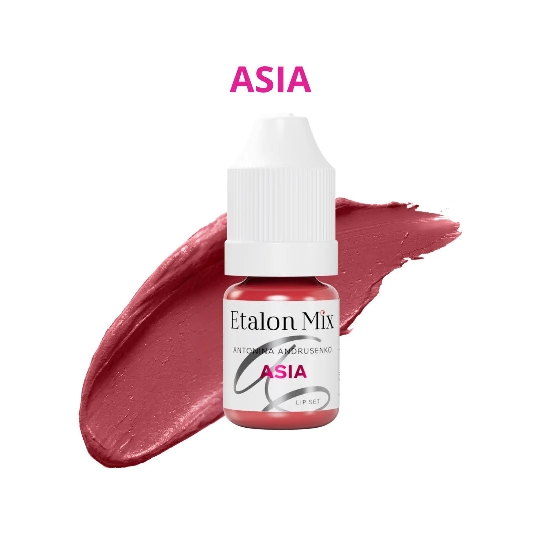 Etalon Mix Asia pigmento PMU labbra – flacone e campione colore
