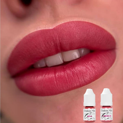 Risultato labbra intense con pigmento Etalon Mix Asia