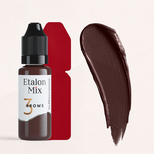 Swatch Etalon Mix Cognac N°3 castano caldo rosso-marrone