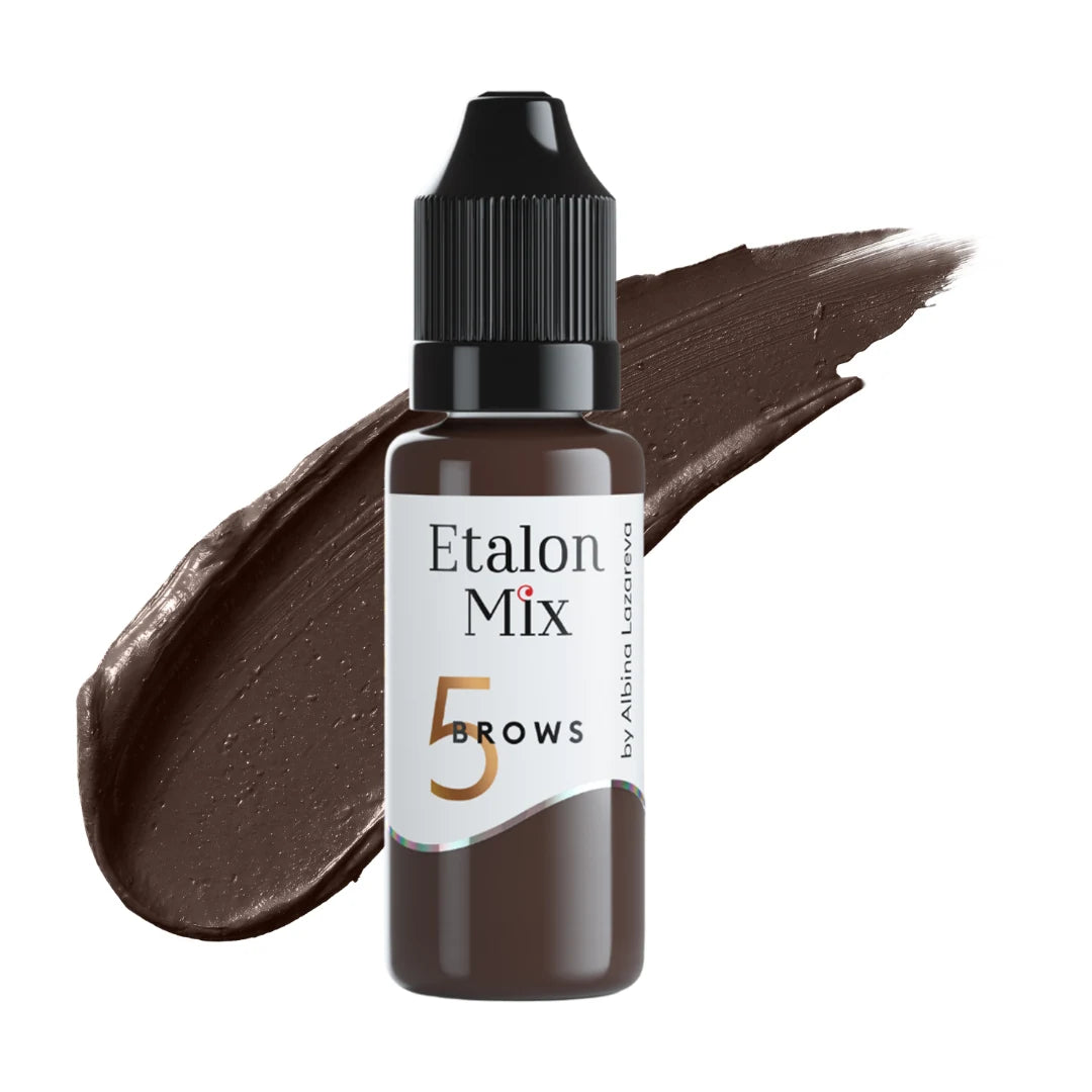 Etalon Mix Dark Chocolate N°5 – flacone e campione colore Dark Chocolate