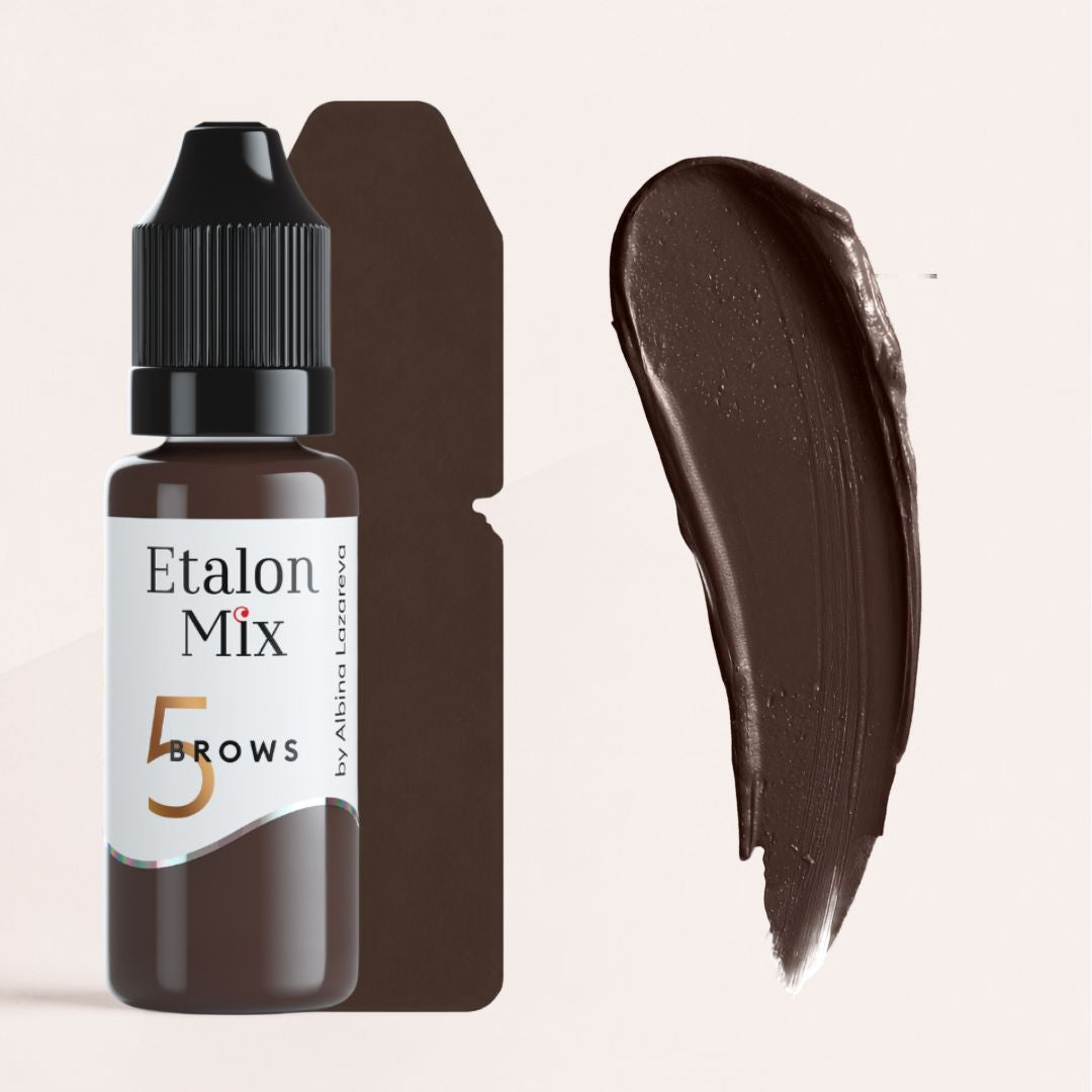 Swatch Etalon Mix Dark Chocolate N°5 marrone scuro freddo
