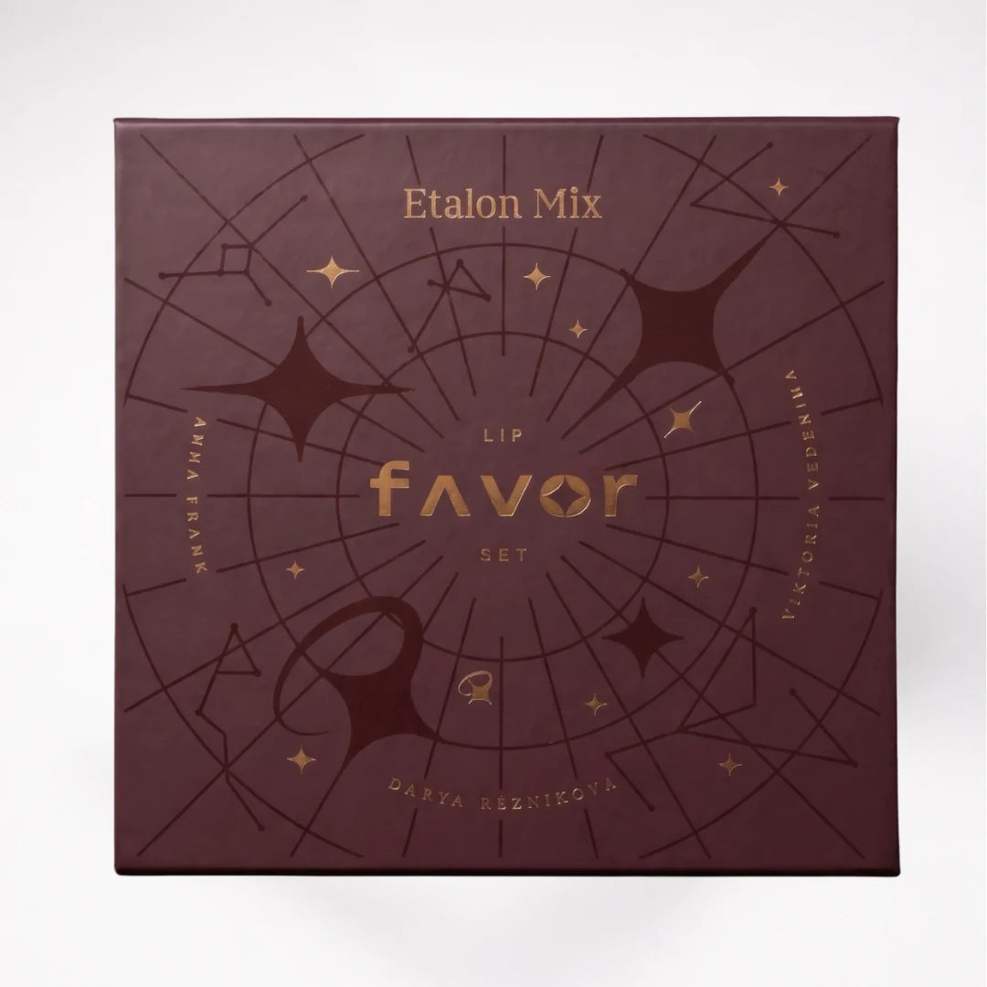 Etalon Mix Favor Lip Set PMU Lippenpigment – Farbpalette und Verpackung