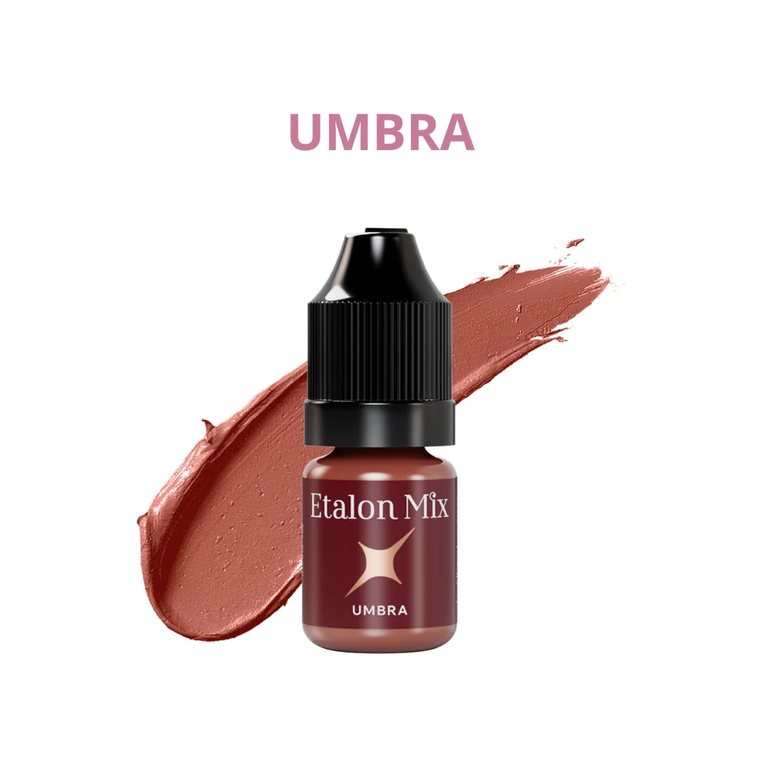 Etalon Mix Favor Umbra pigmento PMU labbra – flacone e campione colore
