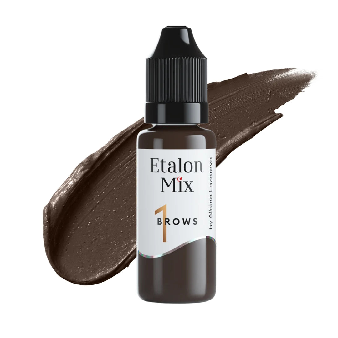 Etalon Mix Hazelnut N°1 – flacone e campione colore Hazelnut