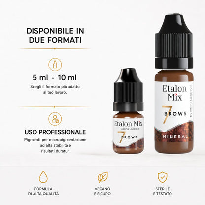 Risultato sopracciglia bionde con Etalon Mix Pecan N°7 Mineral