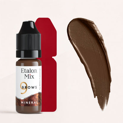 Swatch Etalon Mix Sepia N°9 Mineral rosso-marrone scuro