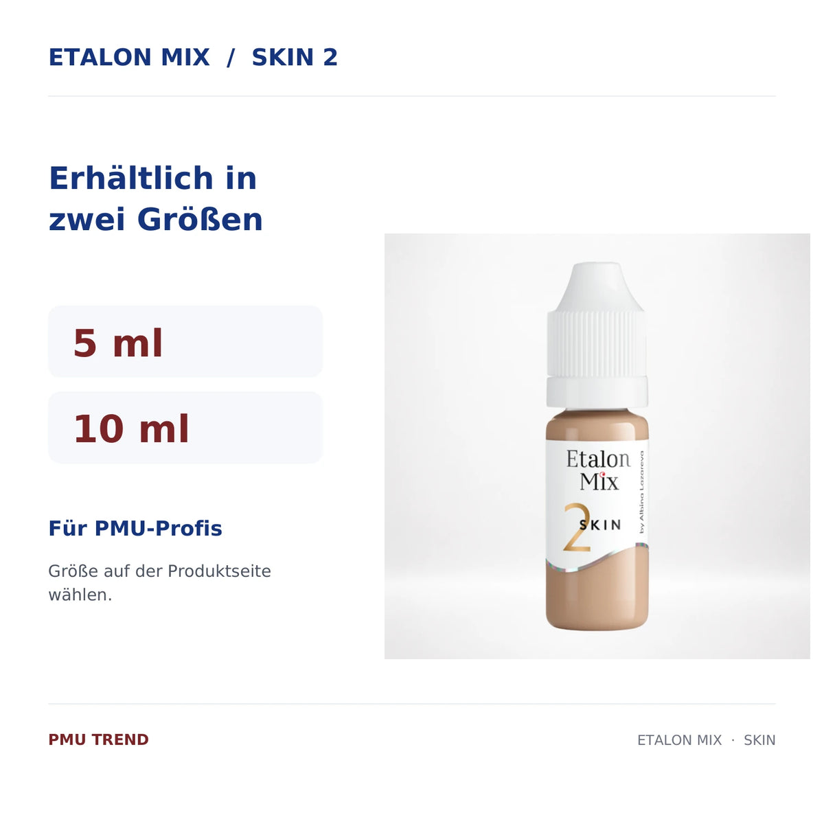 Etalon Mix Skin 2 – Größen 5 ml und 10 ml für PMU Camouflage-Pigment