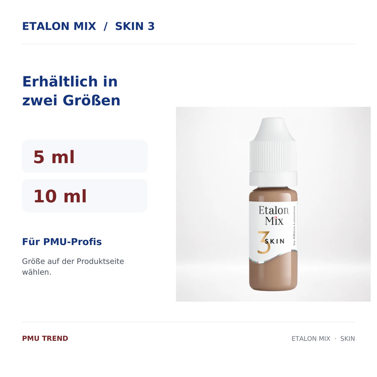 Etalon Mix Skin 3 – Größen 5 ml und 10 ml für PMU Camouflage-Pigment