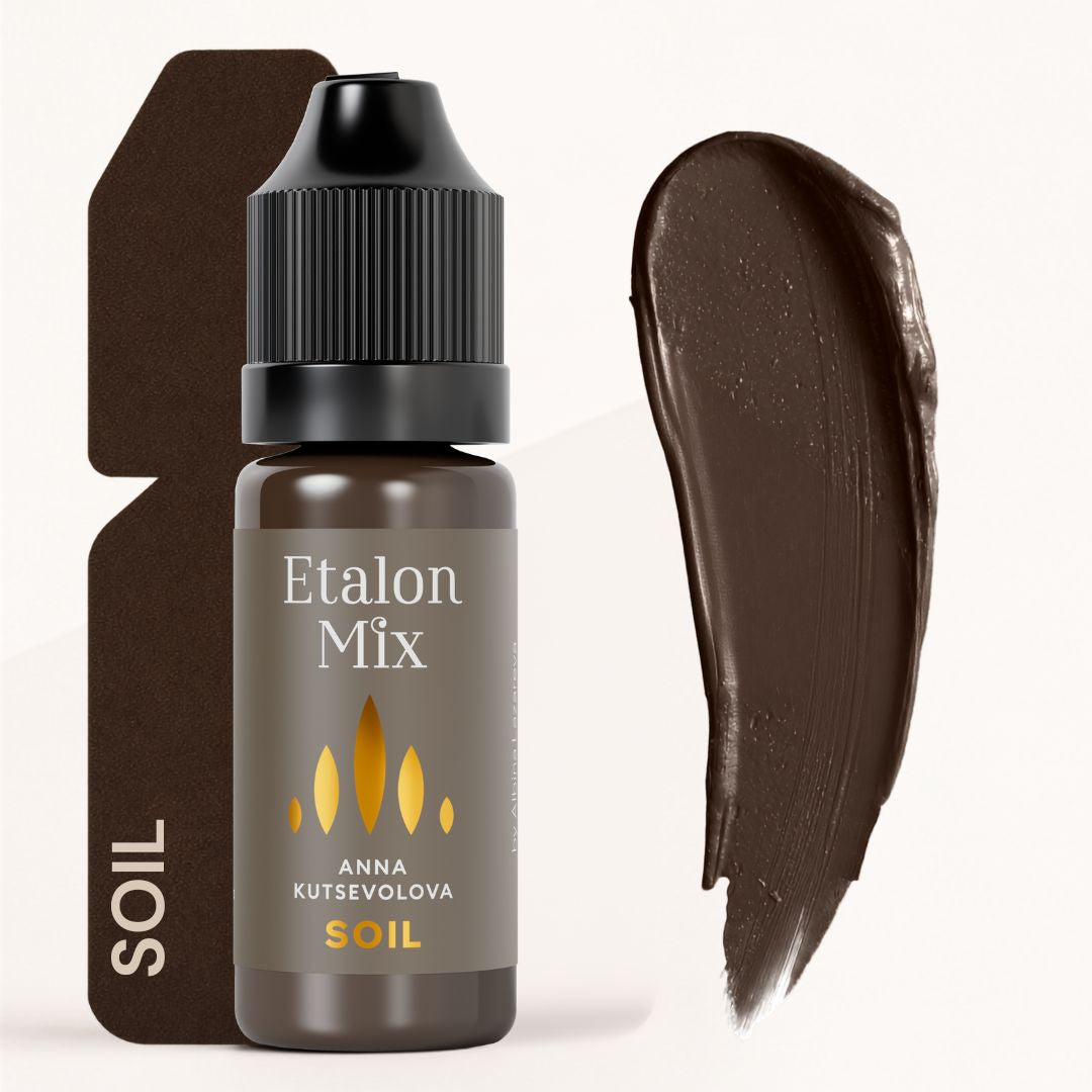 Swatch Etalon Mix Soil marrone neutro scuro per hairstrokes
