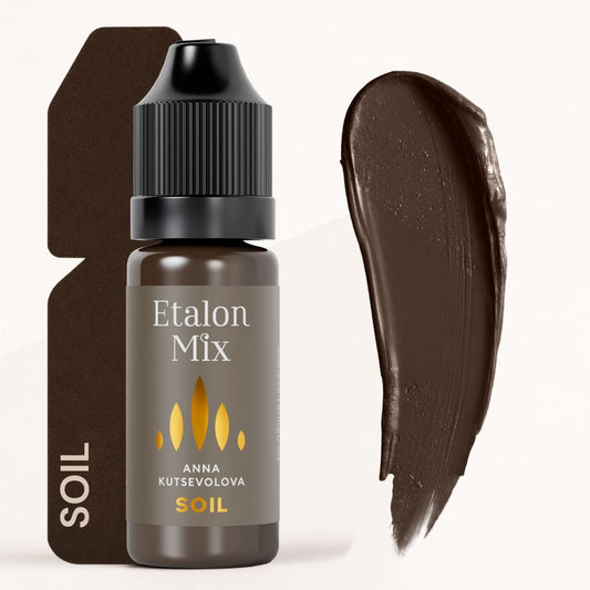 Swatch Etalon Mix Soil marrone neutro scuro per hairstrokes