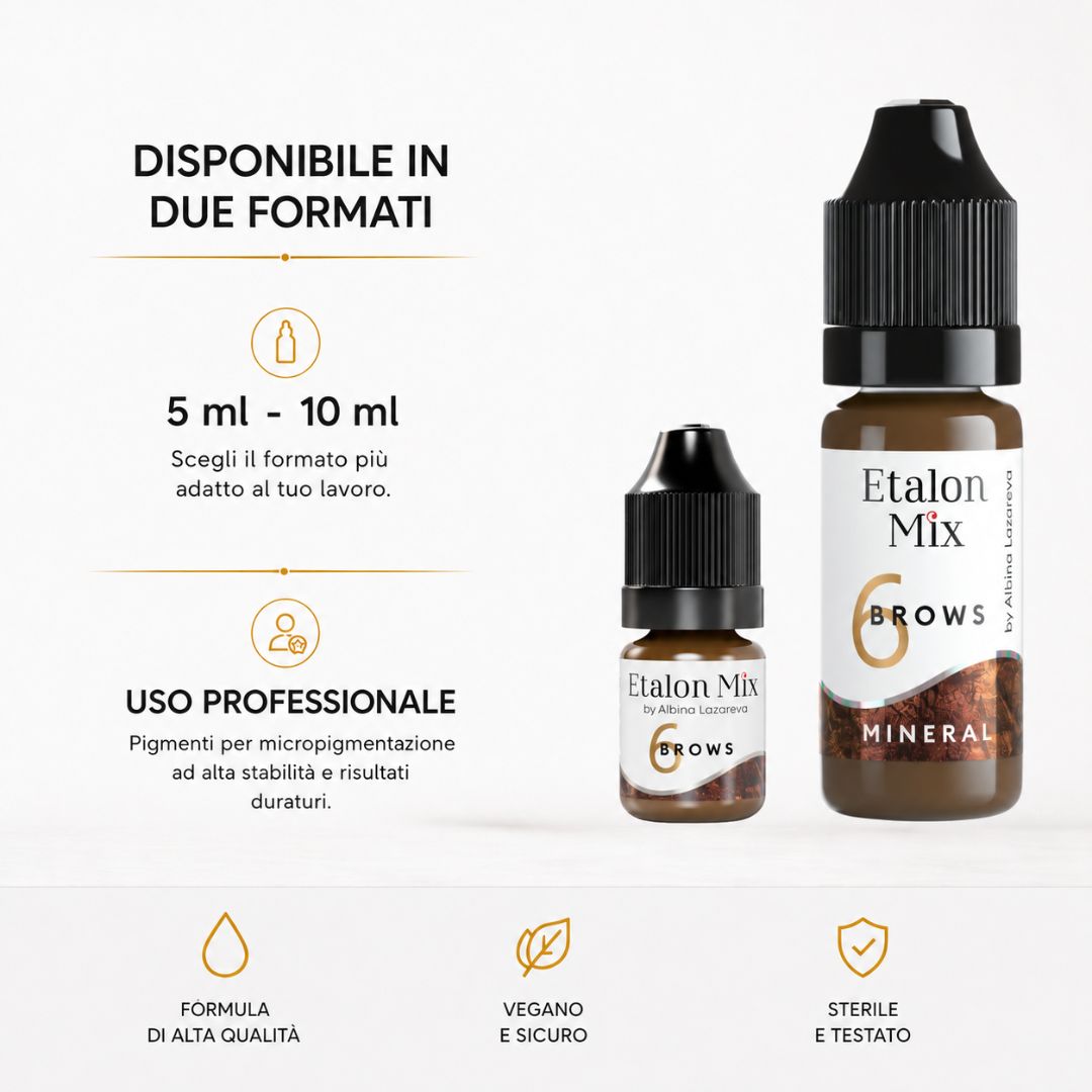 Etalon Mix Taupe N°6 Mineral disponibile in formati 5 ml e 10 ml
